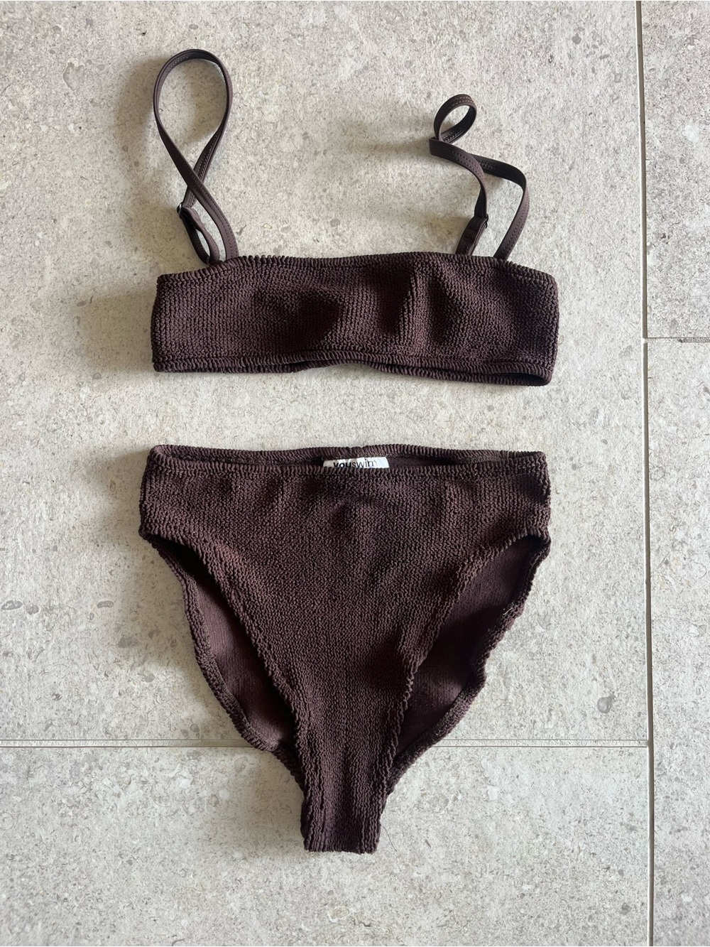 YouSwim Brown Bandeau Bikini Set